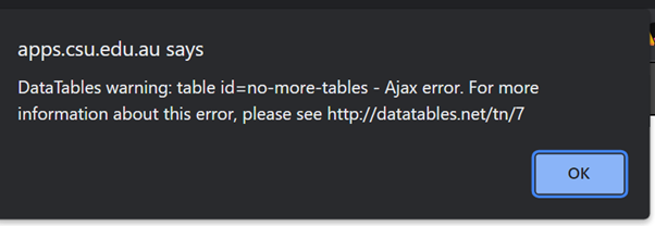 Error Message